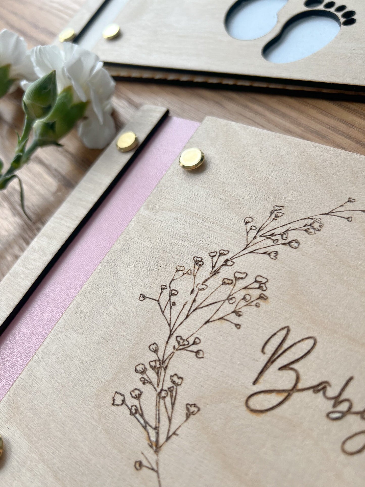 Personalised Baby Shower Guest Book, Guest Book, Keepsake for Mummy to be, Baby Shower Supplies, pink blush , baby blue