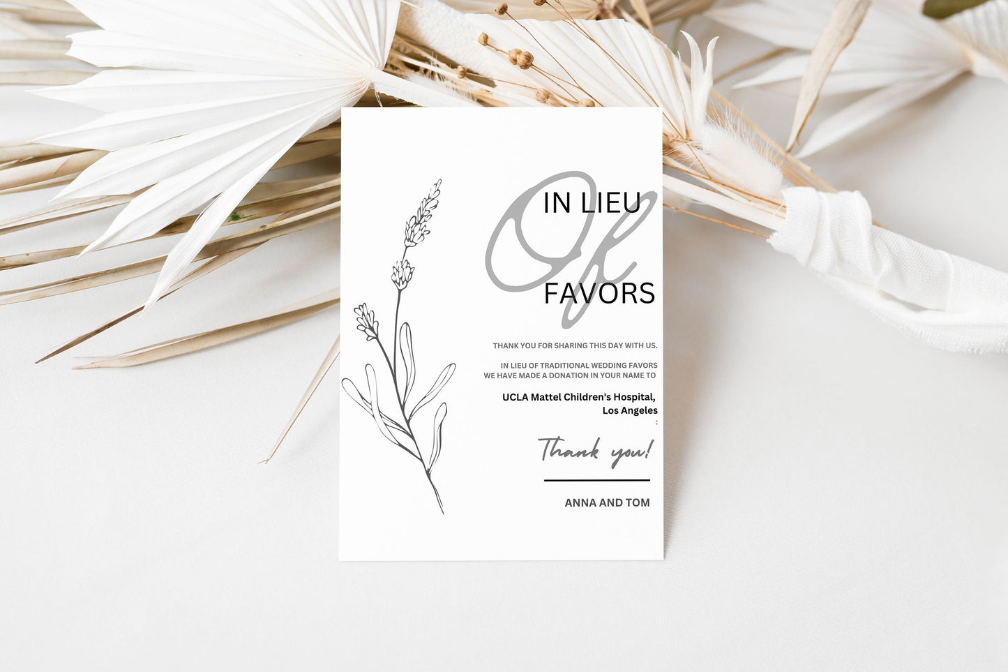 In Lieu of Favors Sign Template, Minimalist Favors Sign, In Lieu of Favours Sign, Modern In Lieu of Favors Sign Template, Minimal, wedding