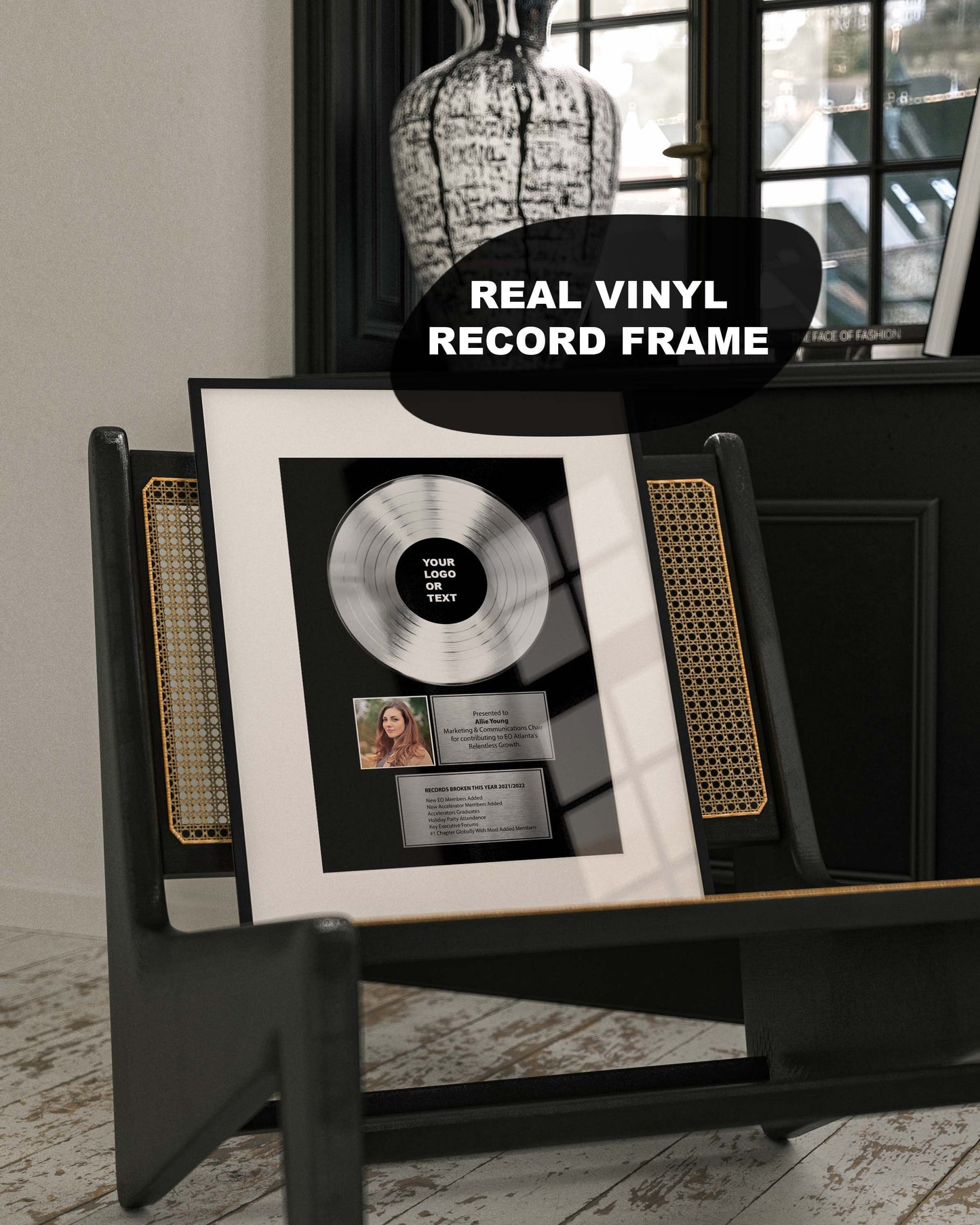 Personalised Employee Award, Retirement Appreciation, For Manager , Staff ,Retirement Award , Long Service Award, VINYL RECORD FRAME
