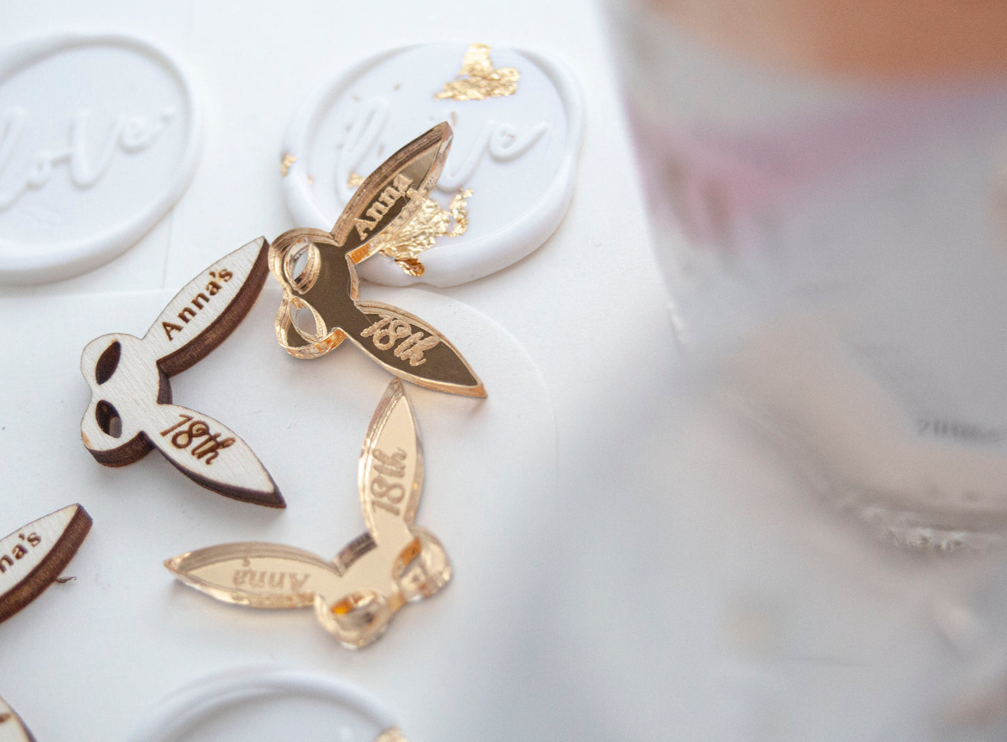 Personalised 18th Birthday Party Table Scatter Confetti Favour Decorations | Mirror Acrylic or Wood Bestseller | 21st birthday | Bunny mask
