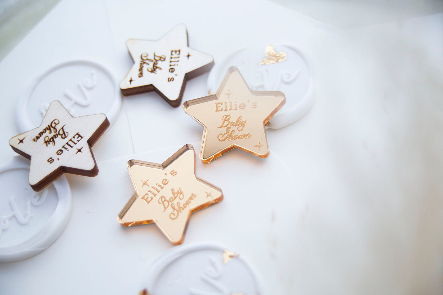 Custom Baby Shower Table Decorations | Gender Reveal | New Baby Gift | Baby Shower Favours | Baby Shower Decor | Birthday Star Confetti