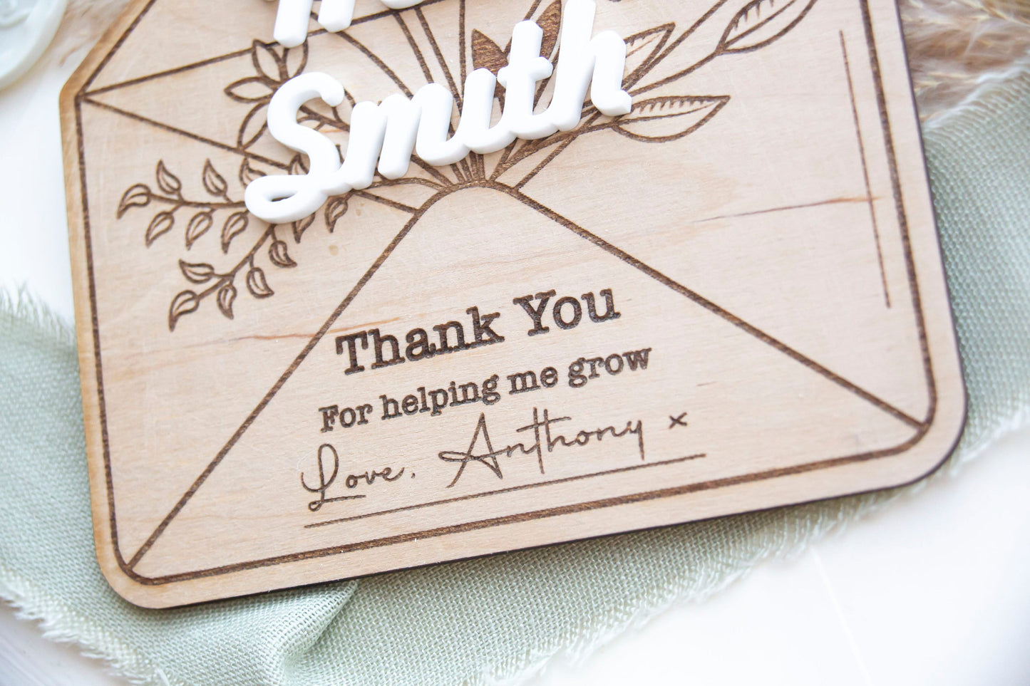 Thank You For Helping Me Grow Teacher Gift | Personalised Teacher Gift | School Leaving Gift For Teacher | Personalised Teacher Bag |