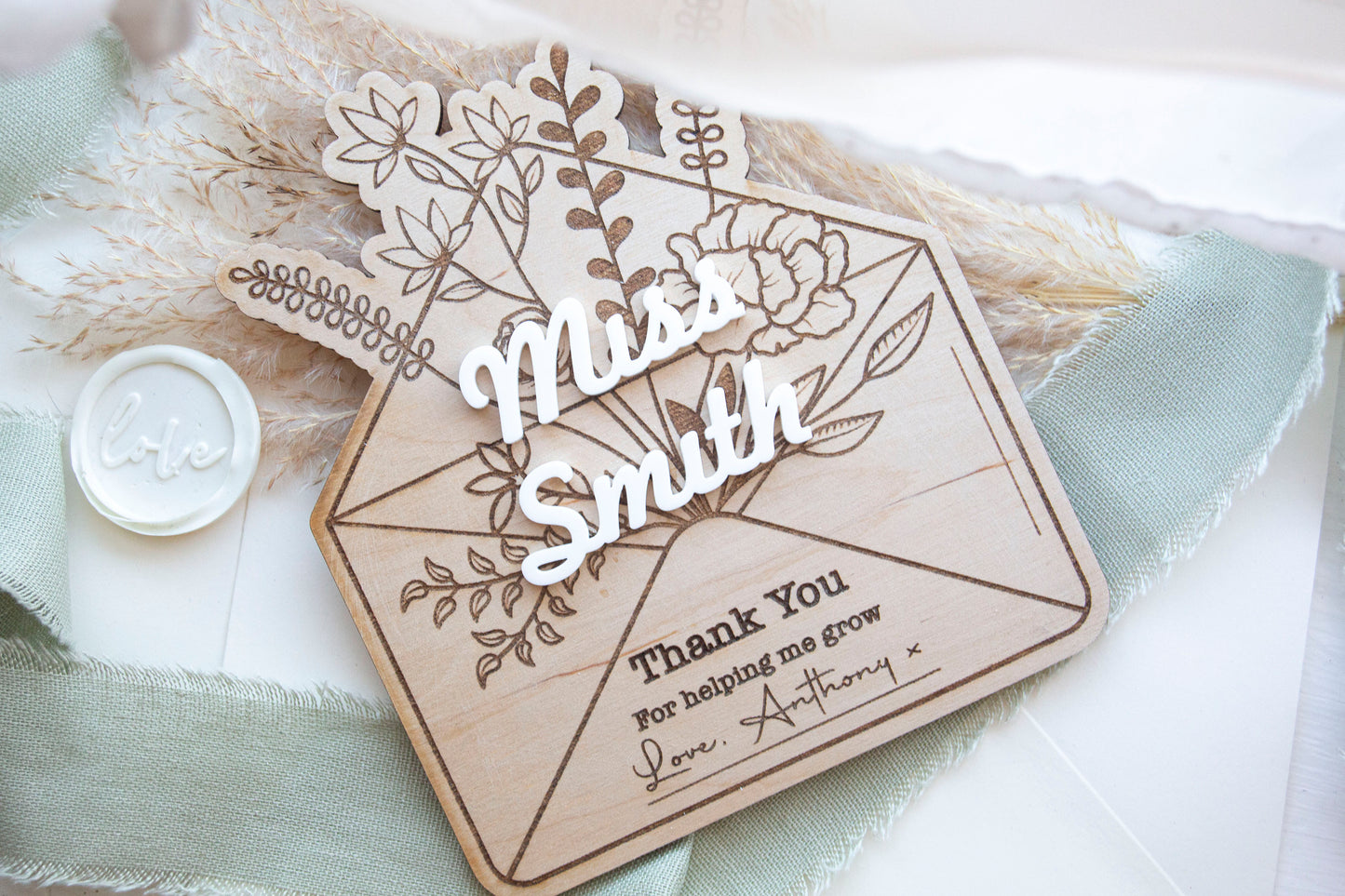 Thank You For Helping Me Grow Teacher Gift | Personalised Teacher Gift | School Leaving Gift For Teacher | Personalised Teacher Bag |