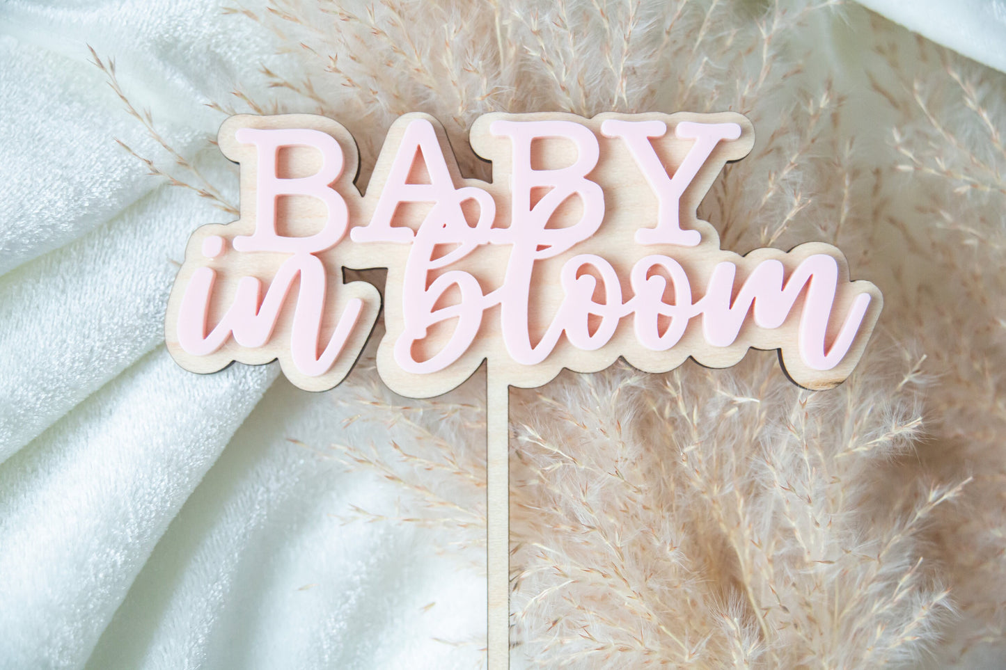 Pregnancy Reveal,Announcement,Wooden,Laser Cut ,Baby shower cake sign,Babyshower,Baby in Bloom,Cake Topper,gender reveal,babe shower acrylic