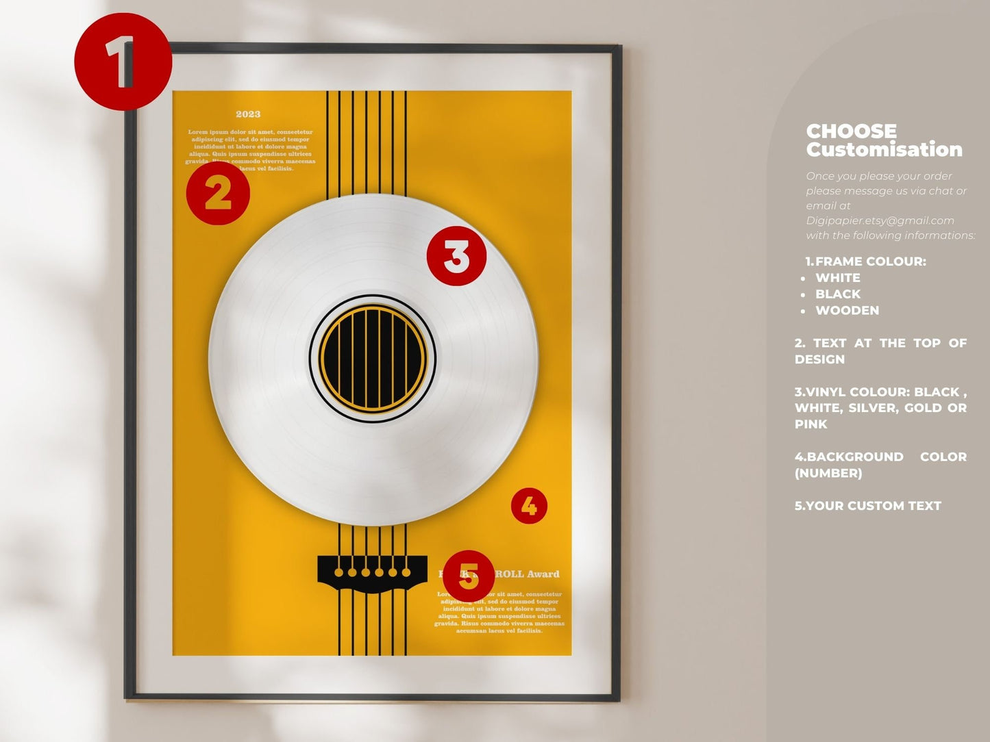 Music Lover | Music Teacher Gift | Marching Band Gifts | Guitar Lover | Large Event Award | Retro Poster|Band Studio Deco | Music Wall Art