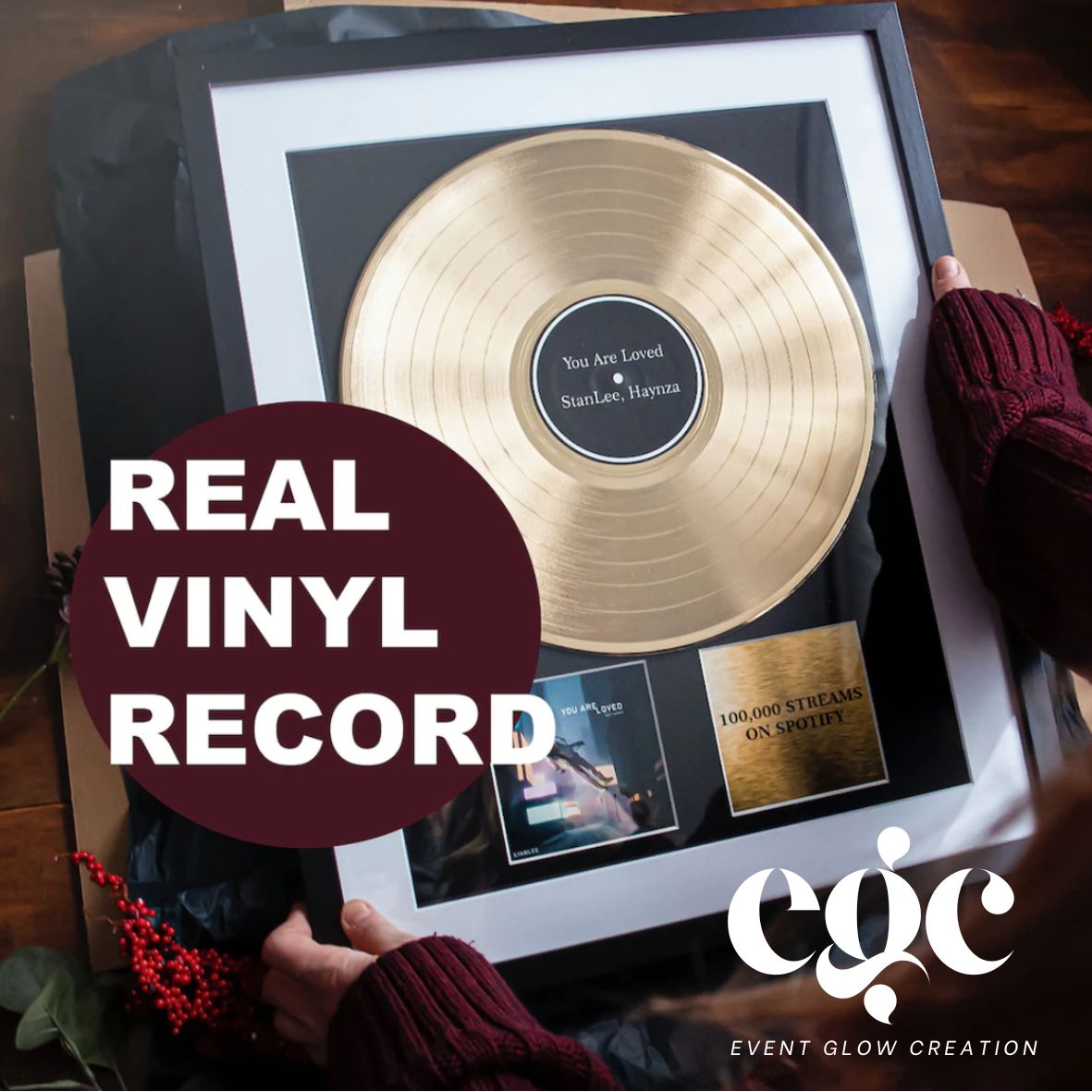 Valentine's Music Gift , Personalised Vinyl Record , Custom Vinyl Record for Romantic Gift Vinyl Record Decor , Long Distance Boyfriend Gift