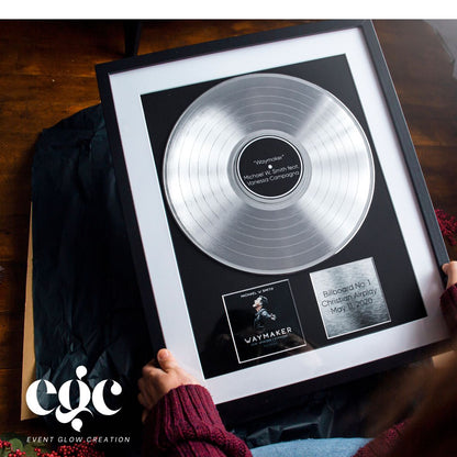Platinum Vinyl Frame | Music Wall Art Song Lyrics Print Music | Personalized Gift For Him  Music Lover Gift For Men Birthday Gift For Dad