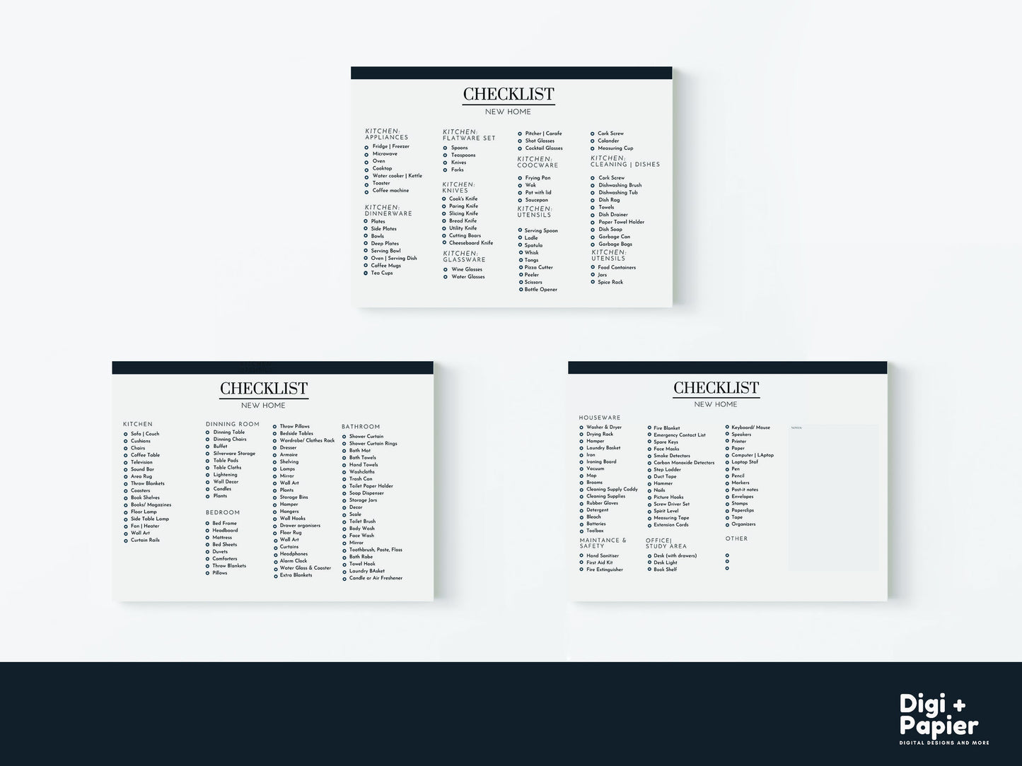 Real Estate Moving Checklist, realtor moving guide, New Home Essentials Checklist, Room by Room Household Items, Instant Download, moving