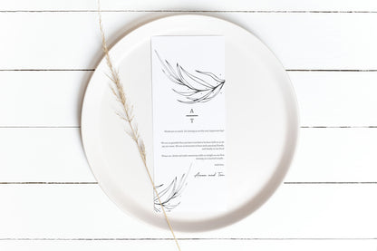 Minimalist Thank You Place Card, Thank You Napkin Note, Printable Thank You, Place Setting Thank You, Editable, Wedding Table, long Ceremony