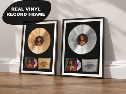 Gold Vinyl Record , 10 Year Anniversary Gift for Husband , Custom Vinyl Record , Custom Plaque for Music Lovers , Vinyl Record for Memorial