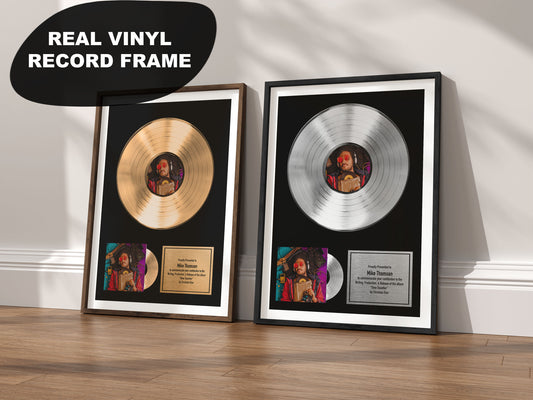 Gold Vinyl Record , 10 Year Anniversary Gift for Husband , Custom Vinyl Record , Custom Plaque for Music Lovers , Vinyl Record for Memorial