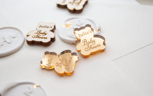 Custom Baby Shower Table Decorations | Gender Reveal | New Arrival Party | Confetti | Wooden Baby Shower Confetti | Baby Shower Tableware