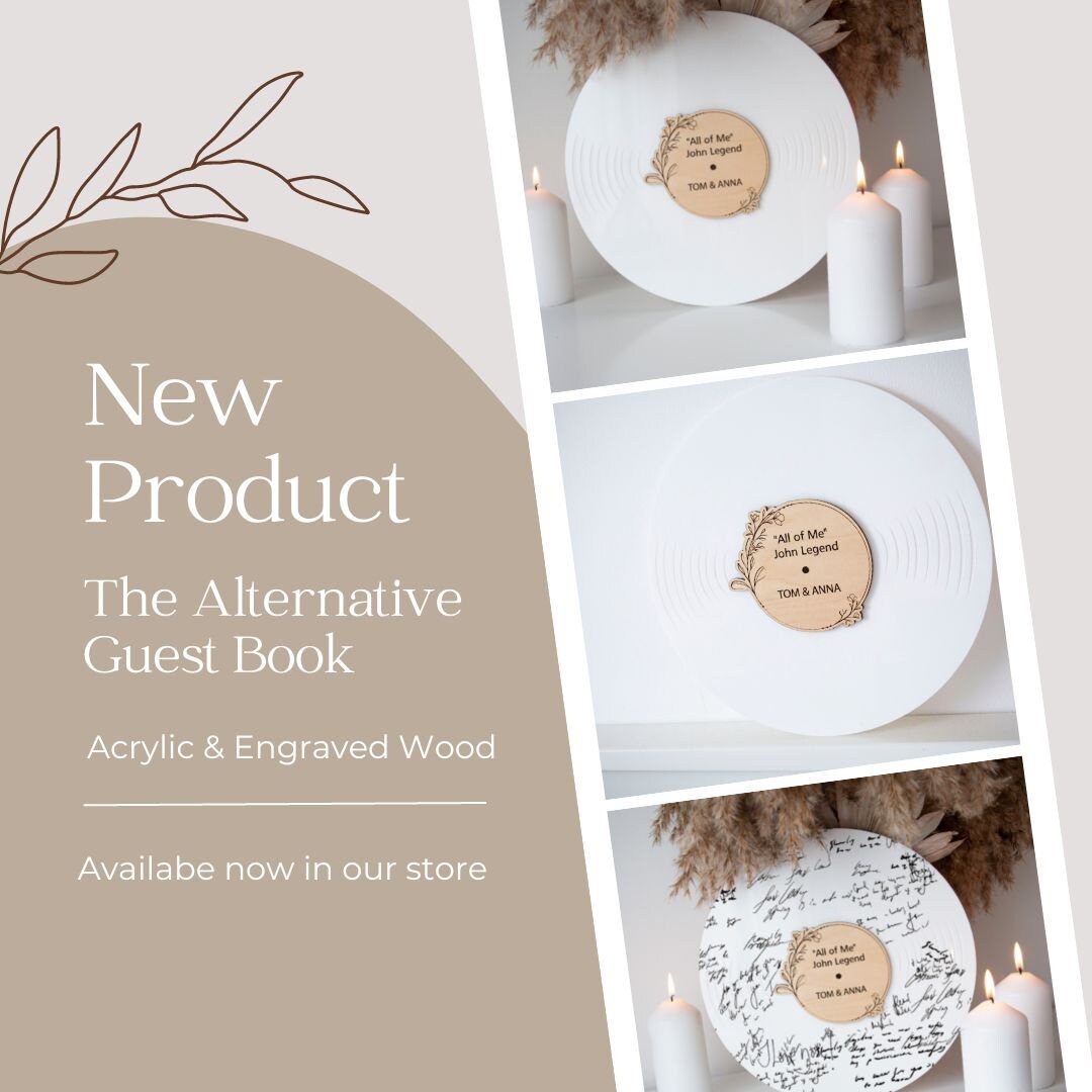 Guest Book Alternative, Wedding Decor, Wedding Guest Book, Round Wedding Wood Sign | Wedding Guestbook , First Dance Song engraved LP record