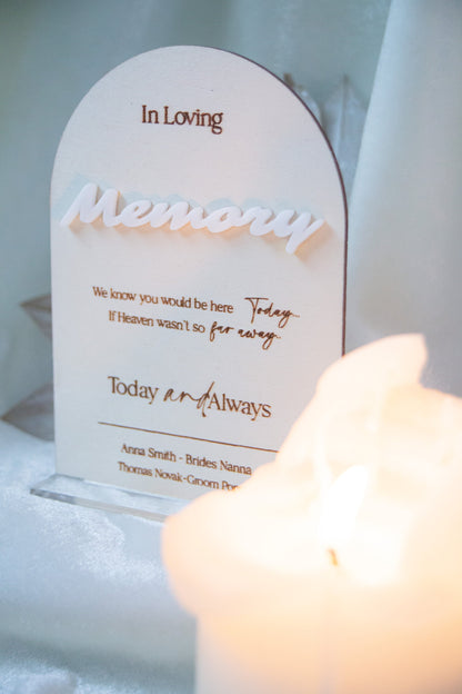 We Know You Would Be Here Today | Wood Memorial Sign | Memorial Table Sign | Wedding Acrylic Sign | Wooden Sign | Heaven sign Remembrance