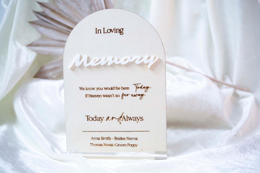 We Know You Would Be Here Today | Wood Memorial Sign | Memorial Table Sign | Wedding Acrylic Sign | Wooden Sign | Heaven sign Remembrance
