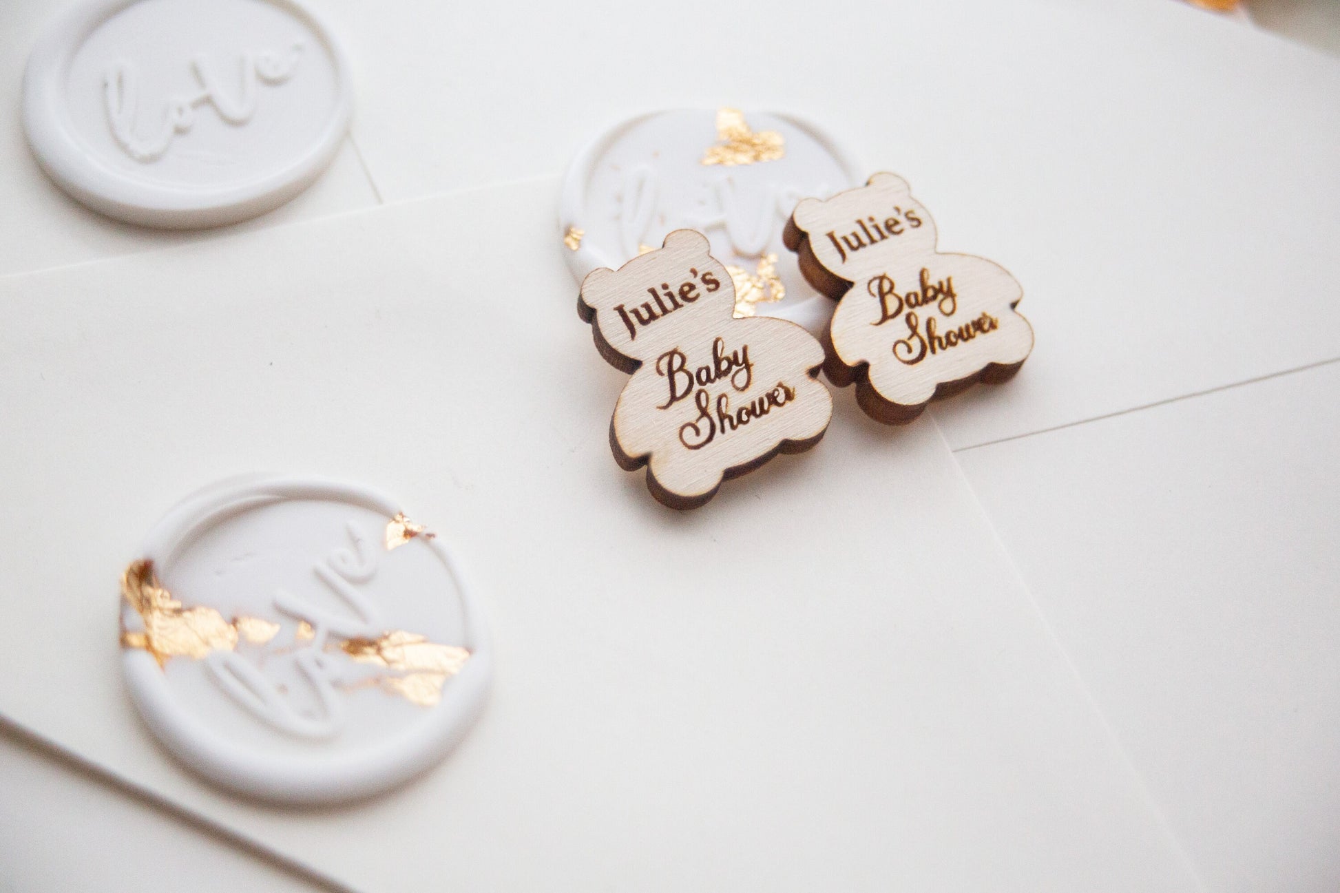 Custom Baby Shower Table Decorations | Gender Reveal | New Arrival Party | Confetti | Wooden Baby Shower Confetti | Baby Shower Tableware