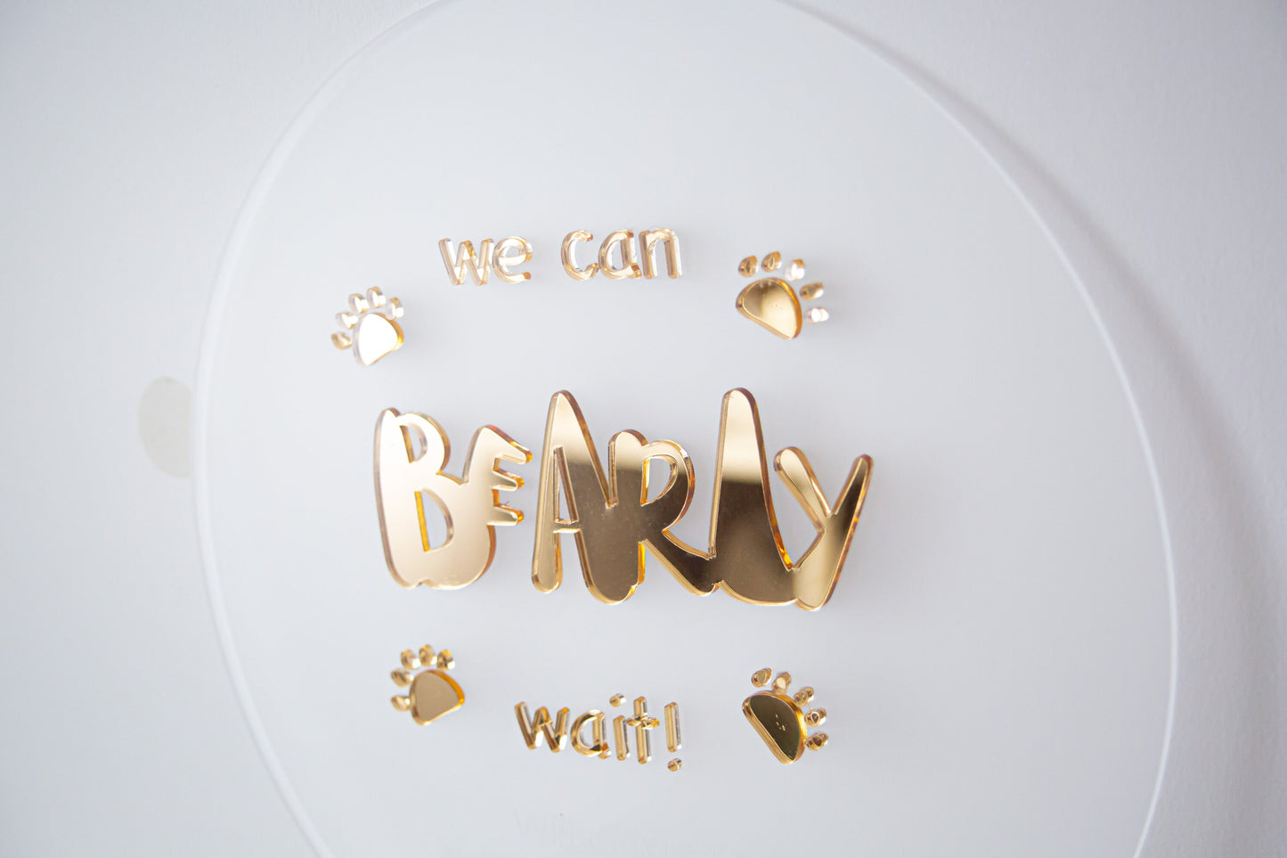We Can Bearly Wait | Boy Shower Invitation | Bear Balloon Baby Shower Sign | Gender Neutral Baby Shower | Bear Theme Baby Shower | Acrylic