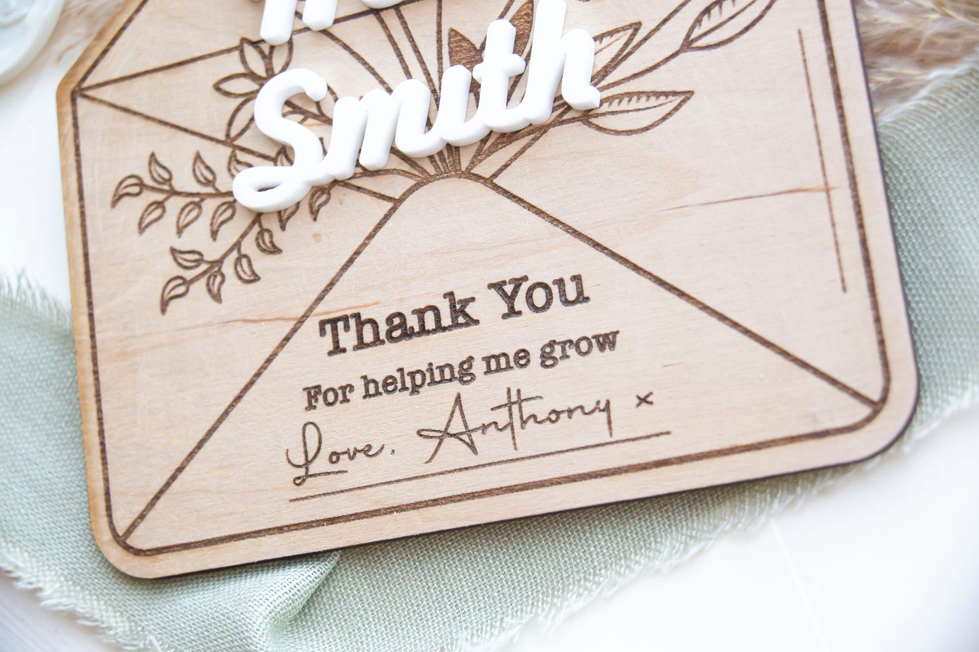Thank You For Helping Me Grow Teacher Gift | Personalised Teacher Gift | School Leaving Gift For Teacher | Personalised Teacher Bag |