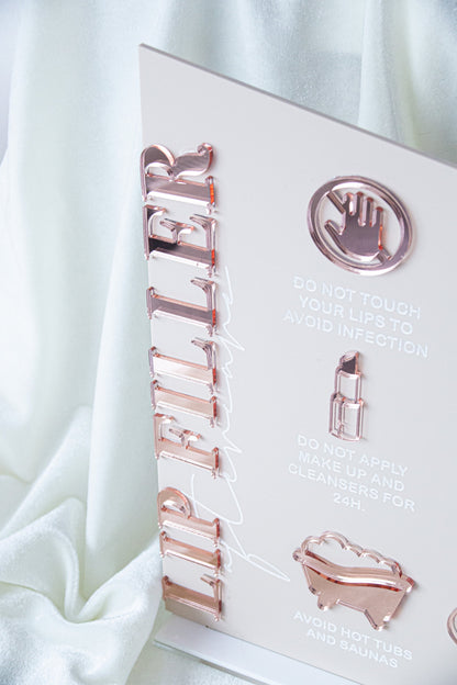 Aesthetic Beauty Aftercare Sign | Filler Injection Injectables Nurse | Salon Decor | Aesthetics Clinic | Lips Sign | Acrylic A3 Wall Sign