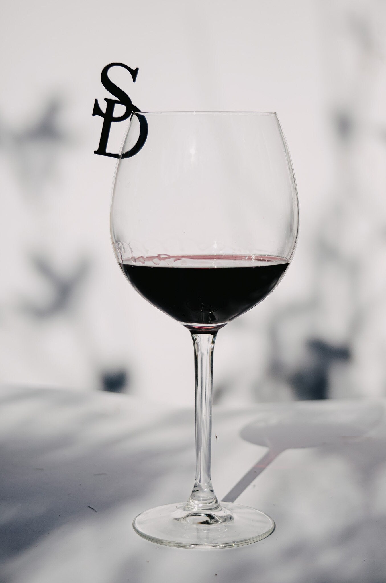 Initials Wedding Glass Tag | Glass Markers | Drink Topper | Birthday Decor | Drink Charm | Bachelorette Party | Drink Tag | Hen Do |