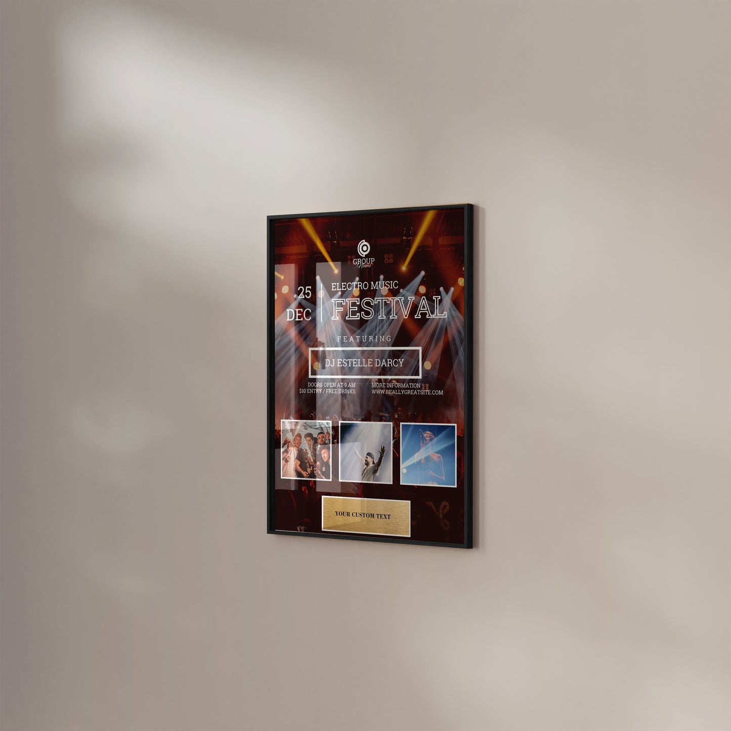 Touring Framed Award |  Custom Event Poster | Music Posters | Request your own album choice | Souvenir Ticket | Live Performance