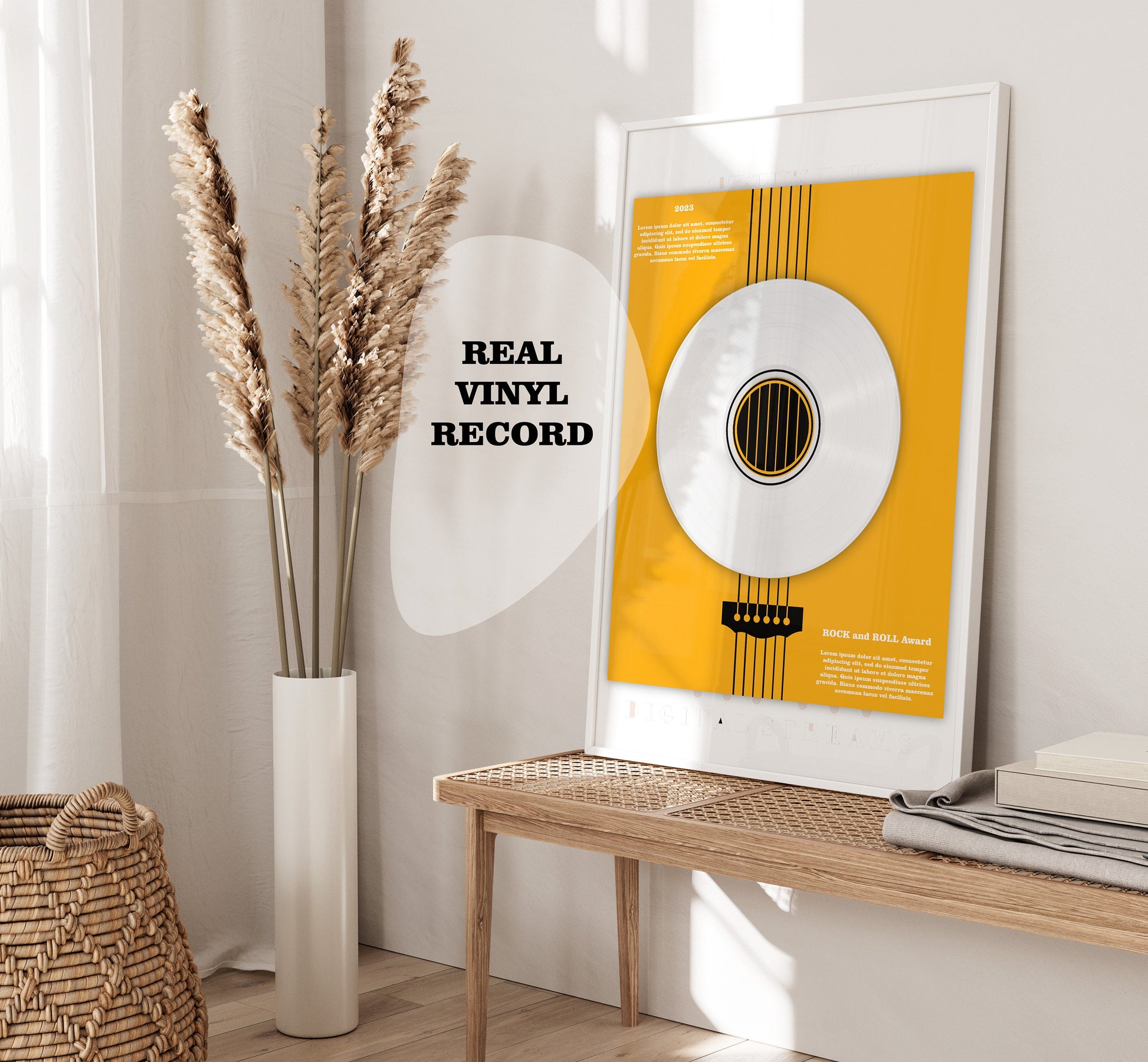 Music Lover | Music Teacher Gift | Marching Band Gifts | Guitar Lover | Large Event Award | Retro Poster|Band Studio Deco | Music Wall Art
