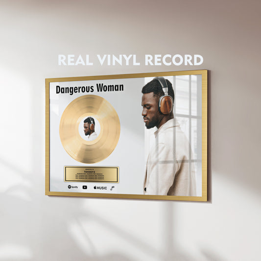 Custom Engraved Plaque for Singer | Christmas Gift | Personalized Music Plaque | Frame Award | Vinyl Record Award | Music Plaque Custom